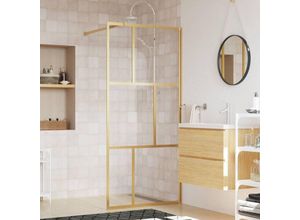 8720845942045 - Duschwand für Begehbare Dusche，Duschtrennwand mit ESG Klarglas Golden 90x195cm vidaXL