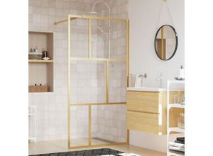 8720845942083 - Duschwand für Begehbare Dusche，Duschtrennwand ESG Klarglas Golden 115x195cm vidaXL