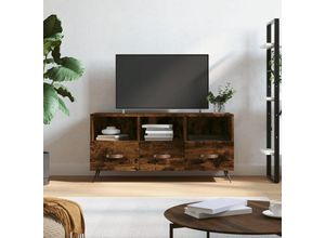 8720845944346 - Bonnevie - TV-SchrankTV-Möbel Räuchereiche 102x36x50 cm Holzwerkstoff vidaXL