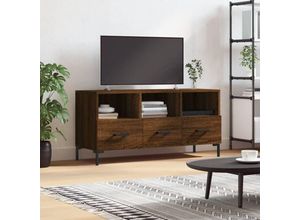 8720845944681 - Bonnevie - TV-SchrankTV-Möbel Braun Eichen-Optik 102x36x50 cm Holzwerkstoff vidaXL