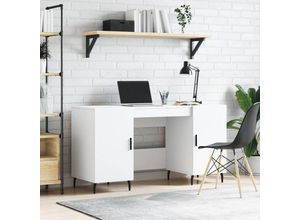 8720845945978 - Bonnevie - ComputertischSchreibtisch Weiß 140x50x75 cm Holzwerkstoff vidaXL