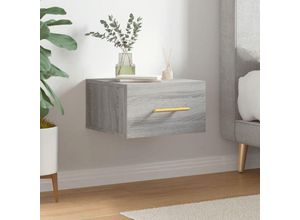 8720845946418 - Bonnevie - Wand-NachttischBeistelltisch Grau Sonoma 35x35x20 cm vidaXL