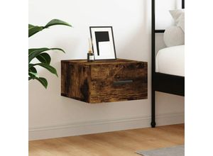 8720845946876 - Bonnevie - Wand-NachttischBeistelltisch Räuchereiche 35x35x20 cm vidaXL