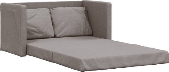 8720845952648 - vidaXL-Slaapbank-vloermodel-2-in-1-112x174x55-cm-stof-taupe