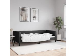 8720845952808 - Bonnevie - TagesbettGästebett Schwarz 90x200 cm Stoff vidaXL