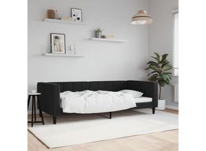 8720845953072 - Bonnevie - TagesbettGästebett Schwarz 90x200 cm Samt vidaXL