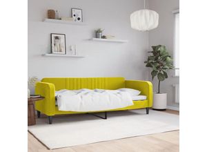 8720845953799 - Bonnevie - TagesbettGästebett Gelb 80x200 cm Samt vidaXL