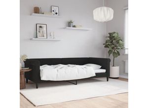 8720845955434 - TagesbettGästebett Schwarz 90x200 cm Samt vidaXL