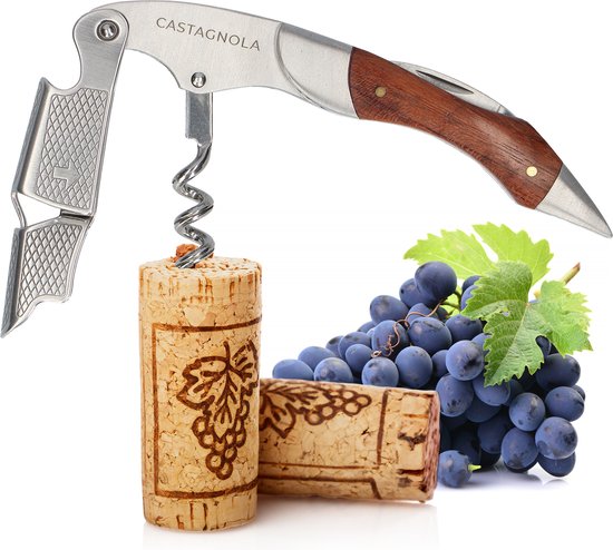 8720865397504 - Korkenzieher - Kelner Messer - Weinöffner - Flaschenöffner - Hebel - Deluxe - Palisanderholz Santos Holz und Edelstahl