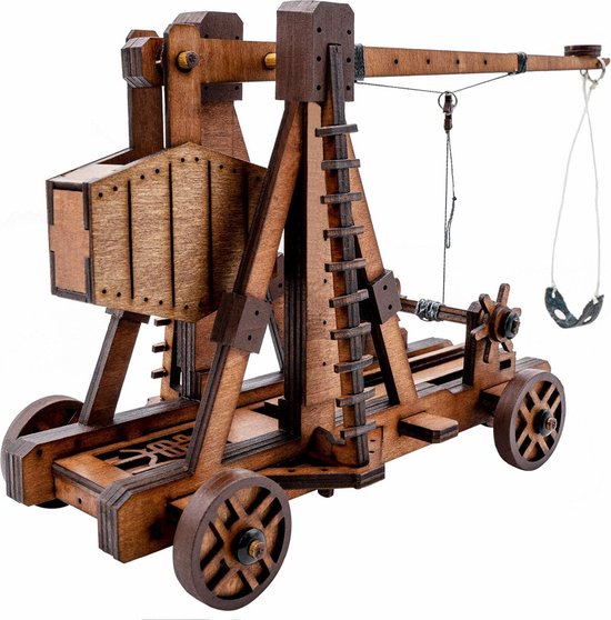 8720865482125 - XL Katapult - Erwachsene - Holz - Inkl Munition - Mittelalterlich - 3D Baukasten - Schleuder - Holzmodellbau - Modellbausätze - Katapult - Elastisch 8720865482125 - XL Katapult - Erwachsene - Holz - Inkl Munition - Mittelalterlich - 3D Baukasten - Schleuder - Holzmodellbau - Modellbausätze - Katapult - Elastisch
