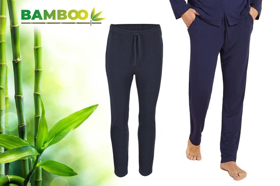 8720865657776 - Bamboo Pyjama Pants Men - Navy - Größe L - Pyjamas Men Adults - Lounge Pants Men Pyjamas Adults