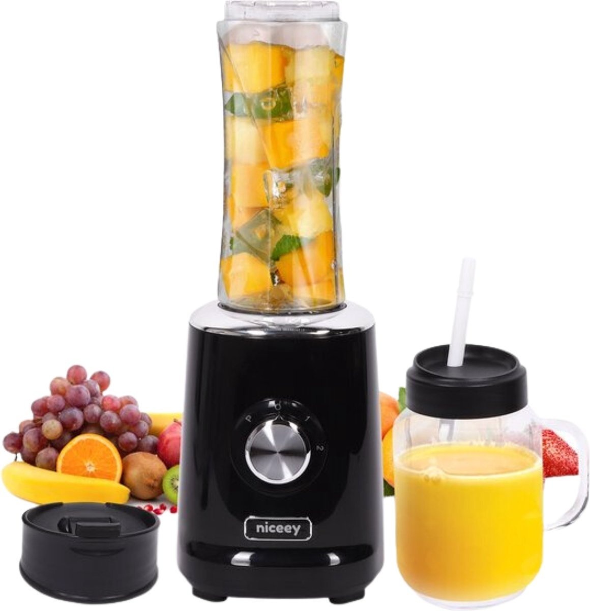 8720872930244 - Mini Mixer - Smoothie Maker - 500W - Schwarz