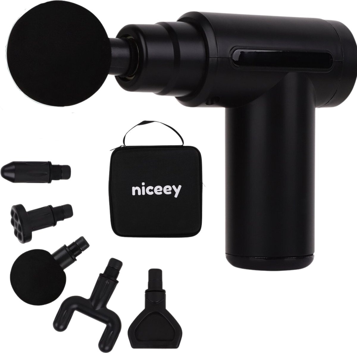 8720872930589 - Niceey Professionelle Mini-Massagepistole - Kabellos - Schwarz