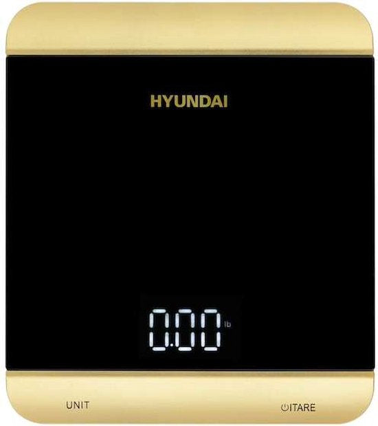 8720874425731 - - Moderne Küchenwaage - Schwarz mit Gold