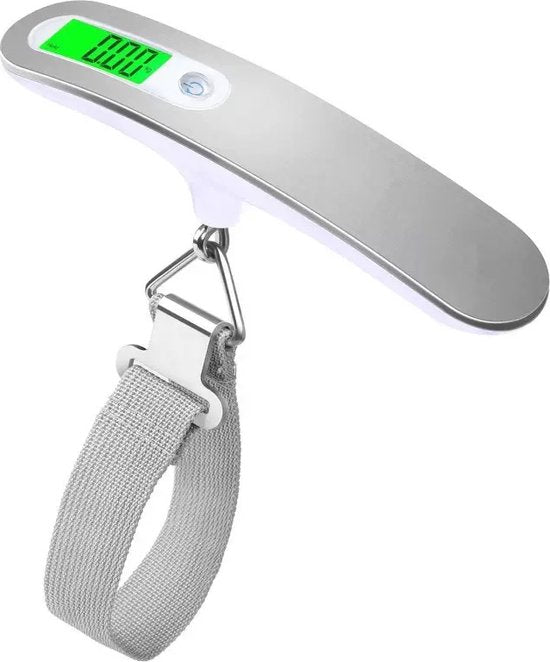 8720908590817 - Digitale Gepäckwaage - Gepäckwaage bis zu 50 KG - Inklusive Batterie - Gepäckwaage - Digitale Anzeige