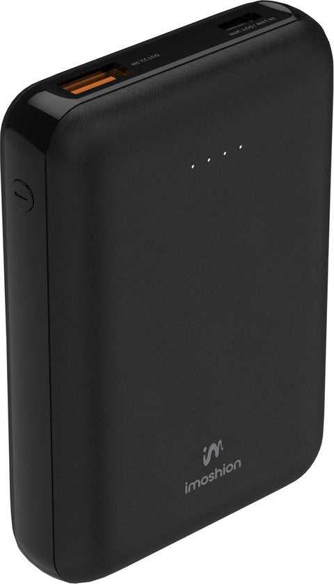 8720922150240 - Compact Powerbank 10000 mAh - Schnellladegerät 225 W - LED-Anzeige - USB C & USB A - Geeignet ua für iPhone und Samsung - Universal - Schwarz