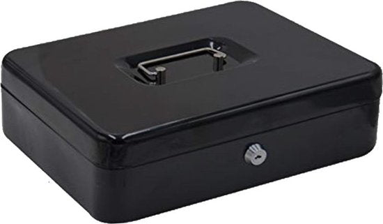 8720929101511 - BRASQ Spardose - Geldschrank mit Schlüssel - Geldschrank mit 5 Fächern Münzsortierer - Stahl - 30x24x9 cm Schwarz 8720929101511 - BRASQ Spardose - Geldschrank mit Schlüssel - Geldschrank mit 5 Fächern Münzsortierer - Stahl - 30x24x9 cm Schwarz