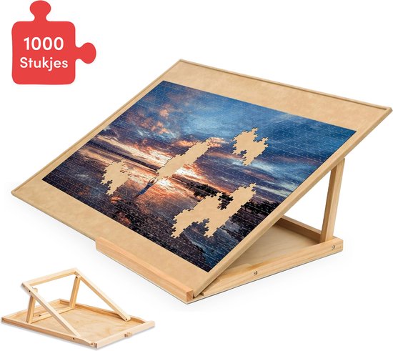 8720929621057 - Puzzleplatte verstellbar - Für 1000 Teile - Puzzle - Tisch - Ordner - Matte - Brett - Regal - Matten - Schubladen - Sortierschalen - Koffer