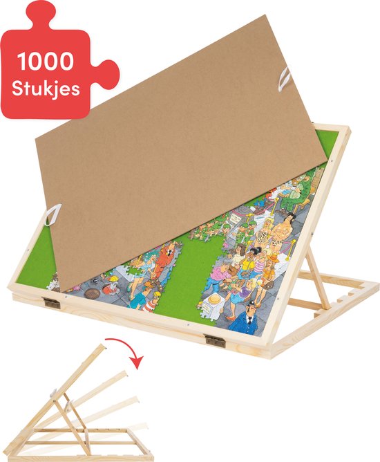 8720929621071 - Puzzleplatte verstellbar - 4 Positionen inkl Schutzplatte - Für 1000 Teile - Puzzle - Tisch - Mappe - Matte - Brett - Regal - Matten - Schubladen