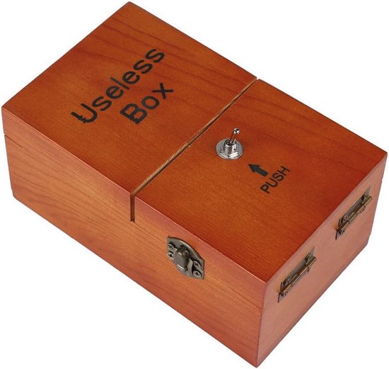 8720929621279 - Nutzlose Box - Maschine - Holz - Box nicht berühren - Lustige Geschenke