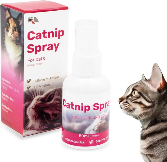 8720929622016 - Katzenminze Spray - 100% natürlich - Katzenminze Spray - Katzenminze Spielzeug - Baldrian - Katze - Katzen - Für Kratzbaum - Spielzeug - Zuhause - Korb