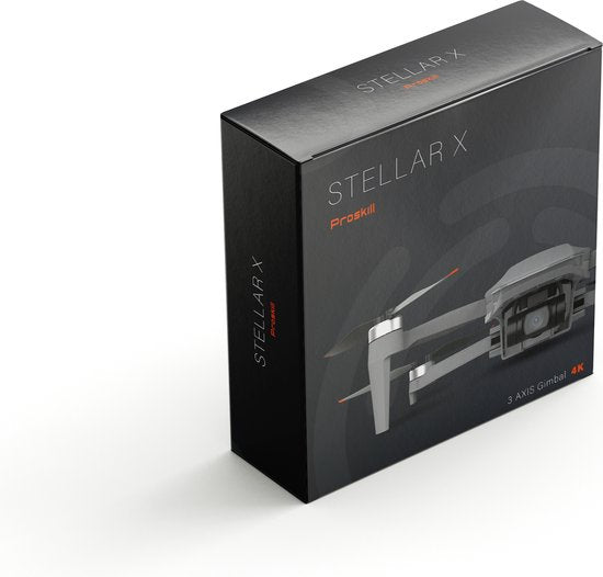 8720929622863 - STELLAR X Mini-Drohne mit 4K Kamera - 3AXIS Gimbal - 3KM - 26min - Für Erwachsene - Outdoor - Kinder - GPS - Schwarz