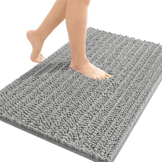 8720929624102 - Badematte Anti-Rutsch - 60x40cm - Mega saugfähig - Badematte - Duschmatte - Toilettenmatte - Toilettenvorleger - Anti-Rutsch-Matte Bad - Grau - Extra schwer 8720929624102 - Badematte Anti-Rutsch - 60x40cm - Mega saugfähig - Badematte - Duschmatte - Toilettenmatte - Toilettenvorleger - Anti-Rutsch-Matte Bad - Grau - Extra schwer