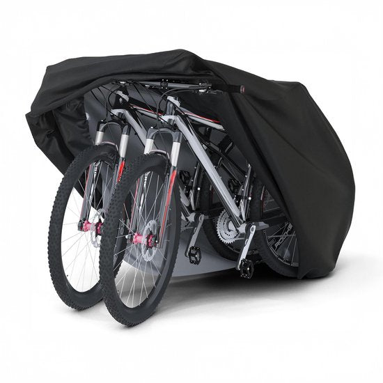 8720929625666 - Fahrradhülle für 1 bis 2 Fahrräder - 100% wasserdicht - Fahrrad - Schutzhüllen - Regenhülle - Hülle - Schwarz - Extra stark - Luft