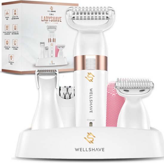 8720938021060 - 5 in 1 Ladyshaves für Frauen - Rasierer für Frauen - Epilady - Bikini Trimmer Damen - Trimmer für Frauen & Damen