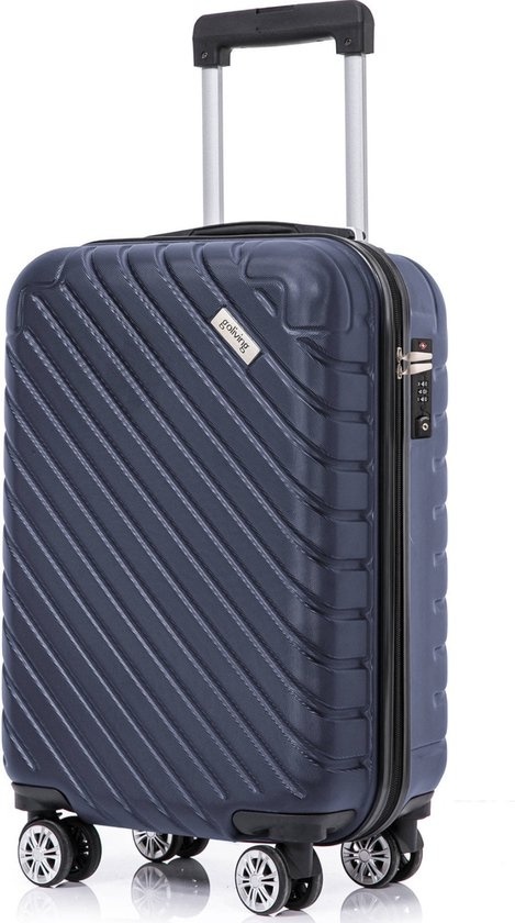 8720938245060 - Handgepäckkoffer mit Rollen - Trolley - Leichtgewicht - TSA-Schloss - gepolsterter Innenraum - 38 Liter - 55 x 35 x 23 cm - Blau