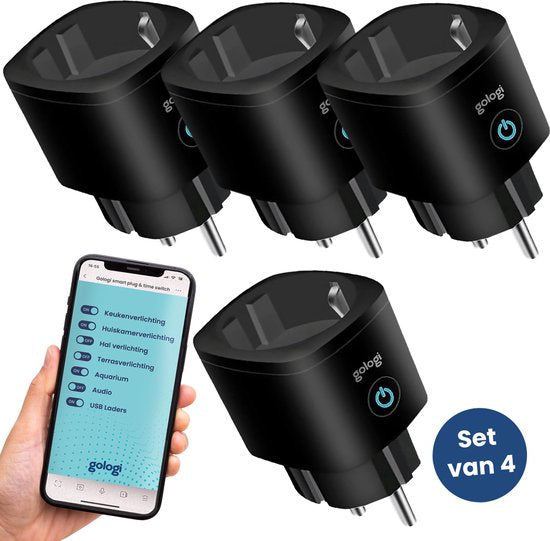 8720938245640 - Smart plug 4 Stück - Schwarz