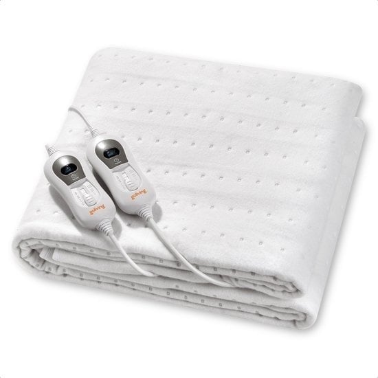 8720938245695 - Electric Blanket - 2-Personen - Wärmedecke - Elektrische Decke - 3 Wärmestufen - Timerfunktion - 60 Watt - Polyester - 160 x 140 cm - Weiß