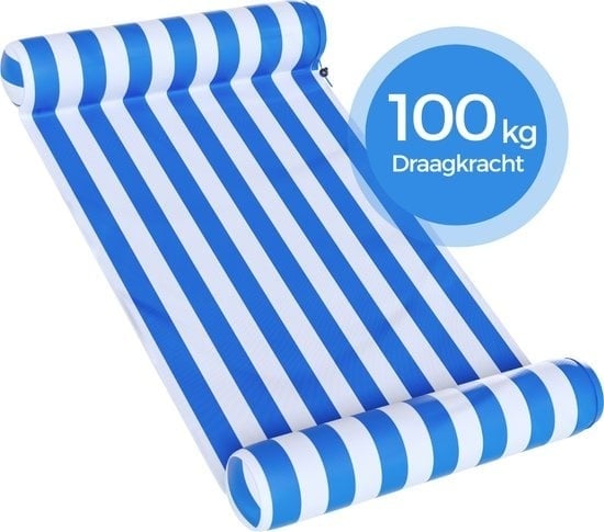 8720938298356 - Travelly - Luxus Wasserhängematte - Hängematte - Luftmatratze - Luftmatratze Pool - Wasserhängematte - Blau