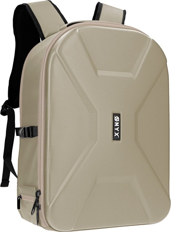 8720938923135 - ONYX Kameratasche mit Laptop-Fach - SLR-Kamerarucksack - Spritzwassergeschützt - Drohnen - Hartschalen-Reisetasche - Beige