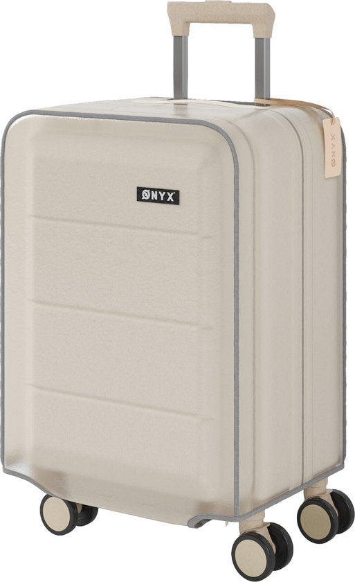 8720938923272 - ONYX Kofferschutzhülle 35L mit Fronttasche - 24x37x55CM - Kofferschutzhülle - Transparent