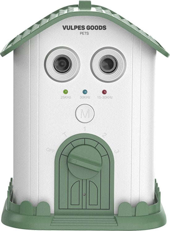 8720938984204 - Vulpes Goods® Pets - Ultraschall-Antibellgerät - Deluxe Hundetrainer - wiederaufladbar - automatischer Betrieb - kein Schock - wasserfest - für alle Hunde - drinnen und draußen - 15m Reichweite - 3 Stufen - Antibellen - Hundetrainer