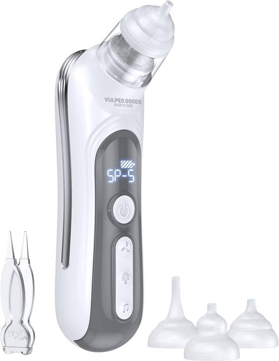 8720938984419 - Vulpes Goods® BabyCare - Baby-Nasenreiniger - Baby-Nasenreiniger elektrisch - Nasendusche elektrisch - Nasenreiniger - Nasenwischer - Nasensauger - Große Batterie - USB C - PRO