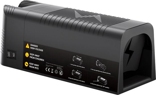 8720938984624 - Vulpes Goods® Repellent - Elektrische Mausefalle Pro - Effektive Mausefalle für Innenräume - Kabellos & wiederaufladbar - Sicher hygienisch & langlebig - Auch als elektrische Rattenfalle geeignet