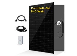 8720938991882 - Balkonkraftwerk 2x420W Komplettset - Wechselrichter VDE-konform 800W Plug and Play für Steckdose - 2 PV-Module 420 Watt - Flachdach Halterung