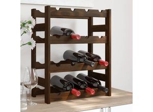 8720942059332 - Prolenta Premium - Weinregal für 16 Flaschen Braun Massivholz - Braun