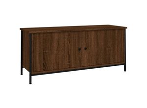 8720942214755 - Maison Exclusive - TV-Schrank mit Türen Braun Eiche 102x35x45cm Holzwerkstoff - Braun