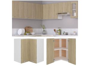 8720942541356 - Maison Exclusive - Eckhängeschrank Sonoma-Eiche 57x57x60 cm Holzwerkstoff - Braun