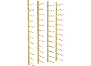 8720942553717 - Maison Exclusive - Wand-Weinregal für 24 Flaschen 2 Stk Golden Eisen - Gold