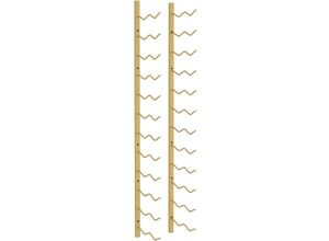 8720942557449 - Maison Exclusive - Wand-Weinregal für 24 Flaschen Golden Eisen - Gold