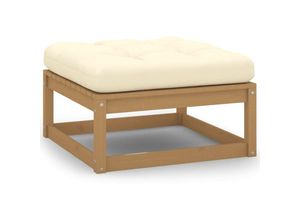 8720942681779 - Maison Exclusive - Garten-Fußhocker mit Kissen 2 Stk Honigbraun Massivholz - Braun