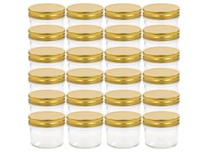 8720942772279 - Maison Exclusive - Marmeladengläser mit goldenen Deckeln 24 Stk 110 ml - Gold