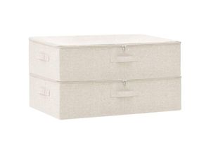 8720942818885 - Maison Exclusive - Aufbewahrungsboxen 2 Stk Stoff 70x40x18 cm Creme - Creme