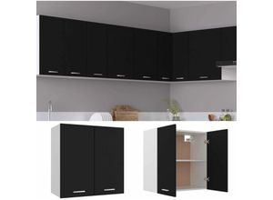 8720942864882 - Hängeschrank Schwarz 60x31x60 cm Holzwerkstoff - Schwarz - Maison Exclusive