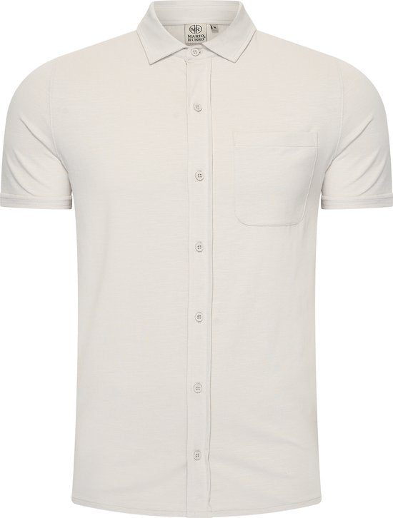 8720955004350 - Kurzarmhemd - Hemd Männer - Polohemd Männer - t shirt men - 3XL - Stone Grey