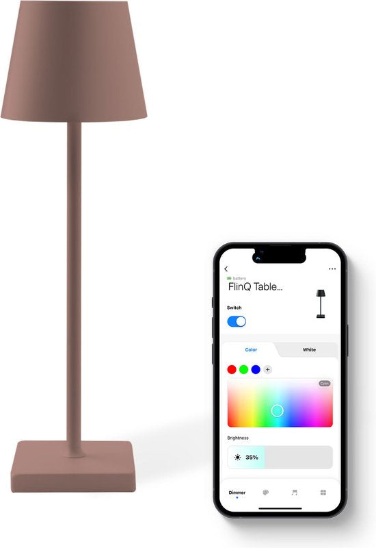8720955007047 - Smart Table Lamp Nova - Wiederaufladbar und mit Touch Control - Für Schlafzimmer und Wohnzimmer - Kabellose Lampe auch als Stehlampe - Dimmbar und ideal für den Nachttisch - Industrial - Bronze